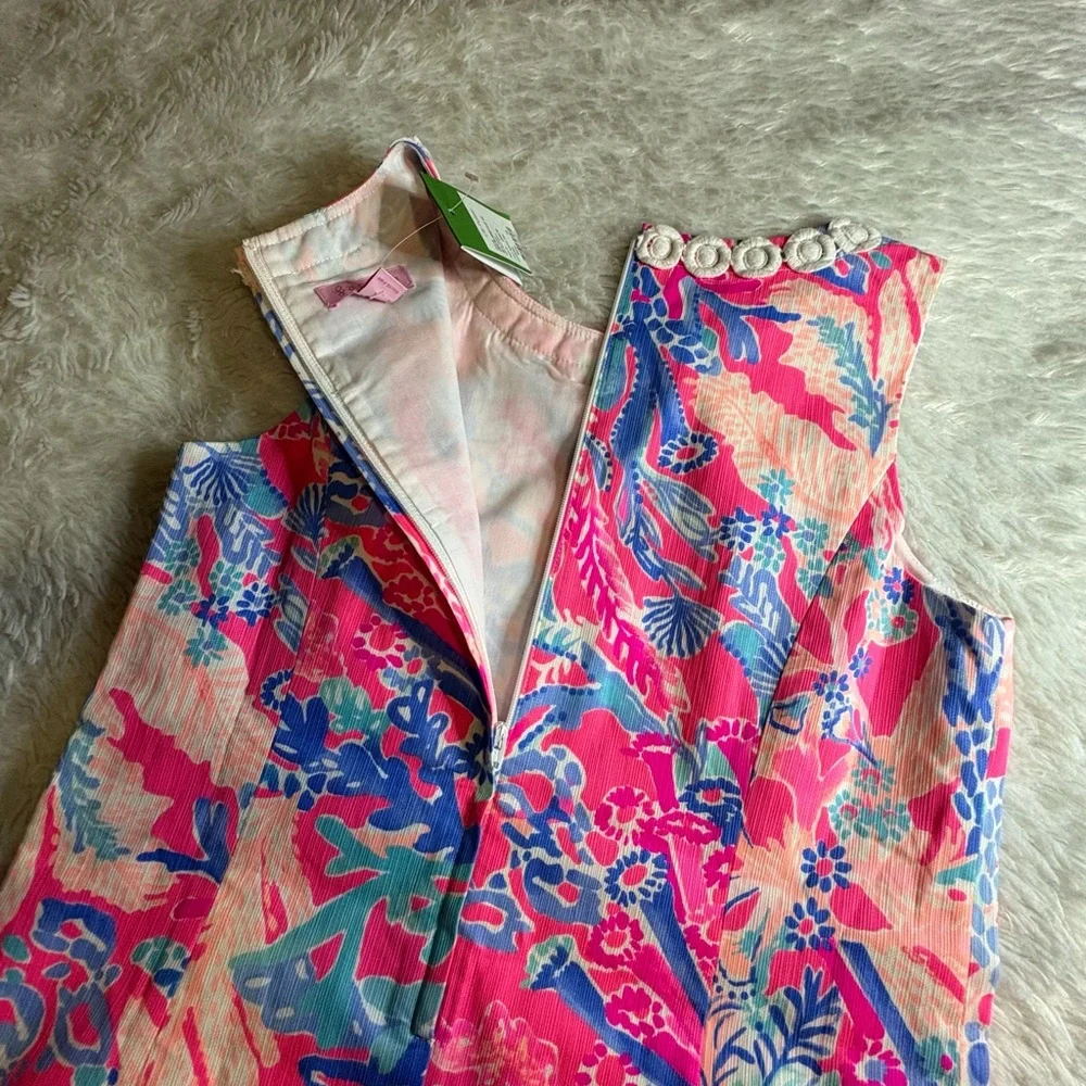 Lilly Pulitzer Mini Mila Big Girls Pink Pascha Sleeveless Shift Dress Size 14